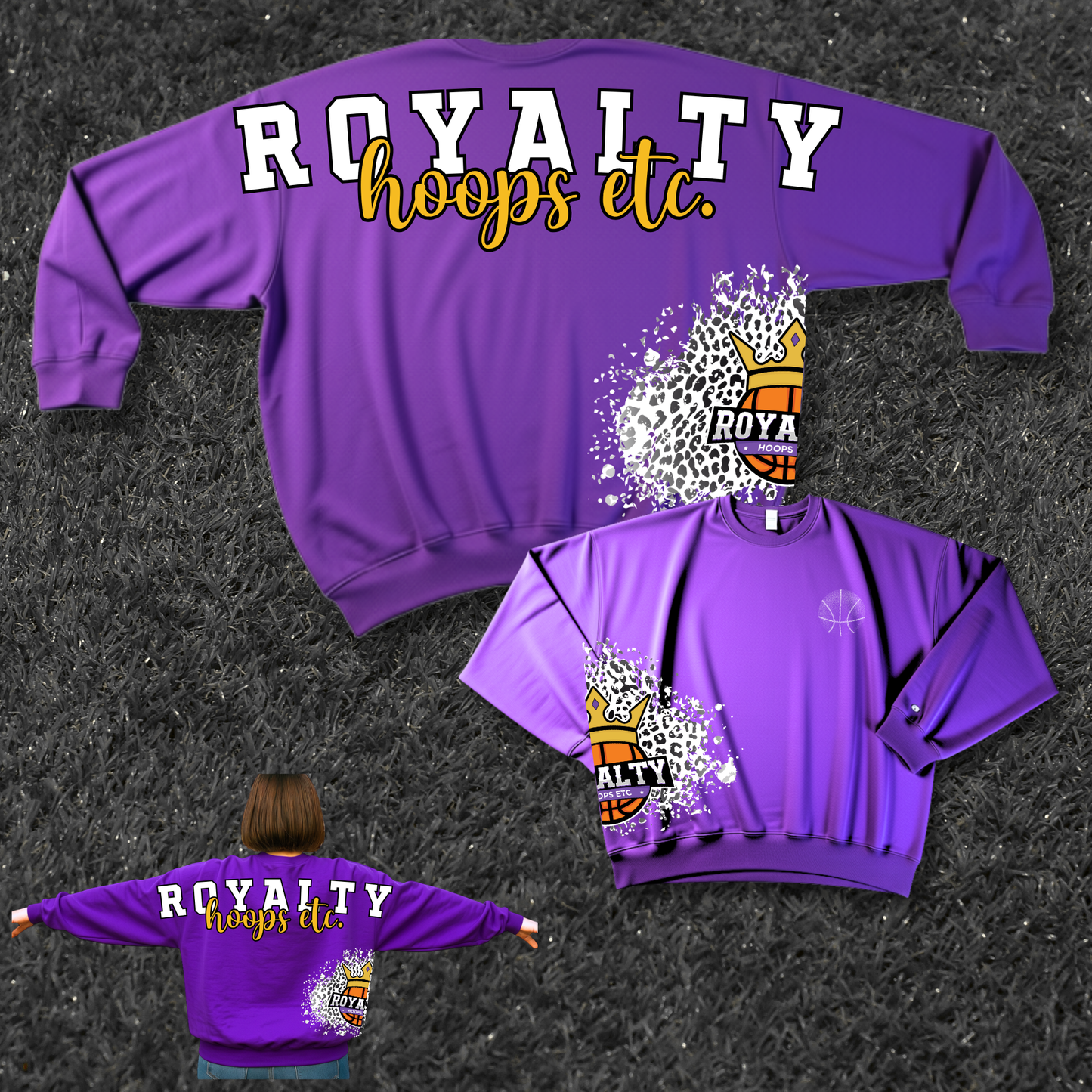 Royalty Hoops Big Letter Crew