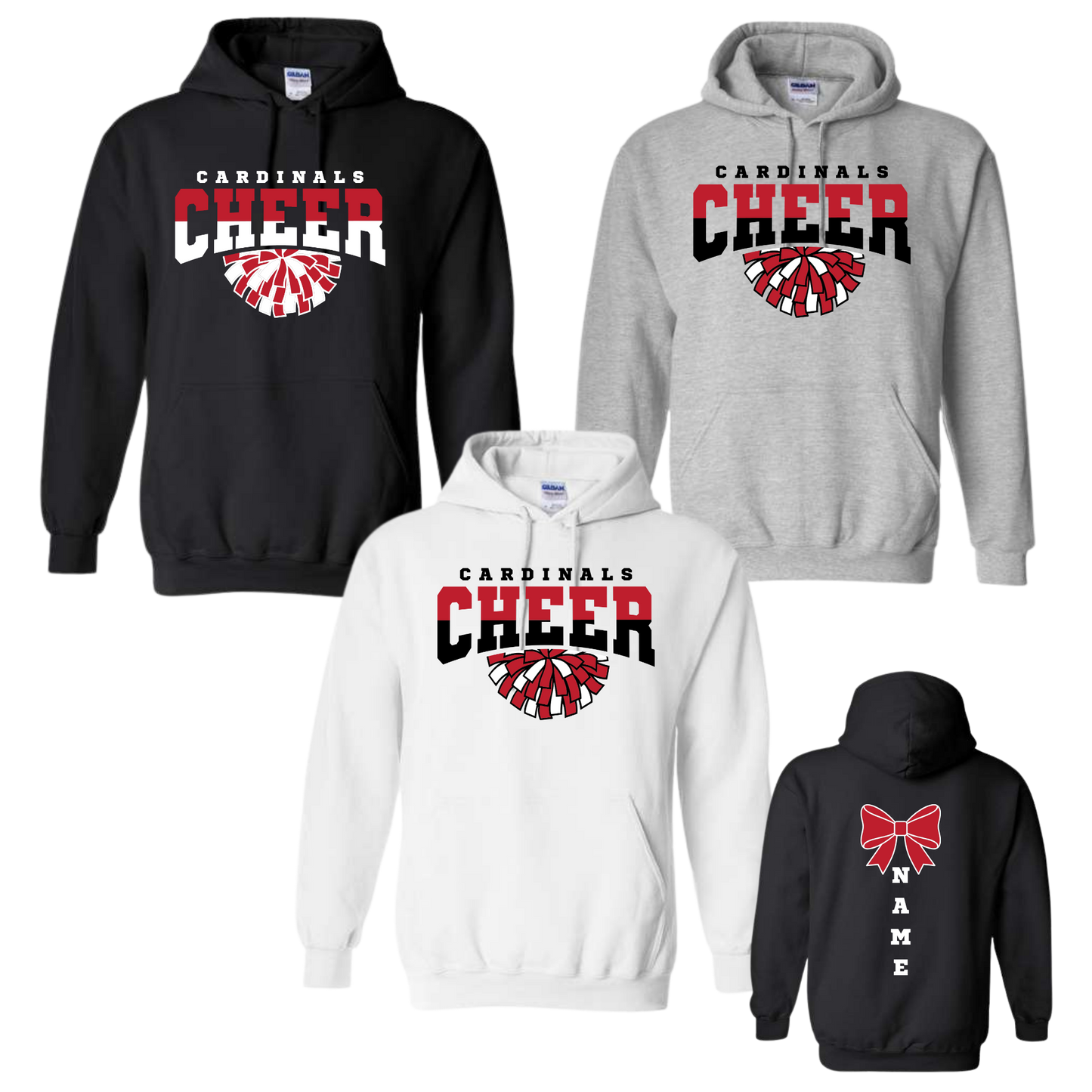 Pom (Colored) Cardinals Cheer