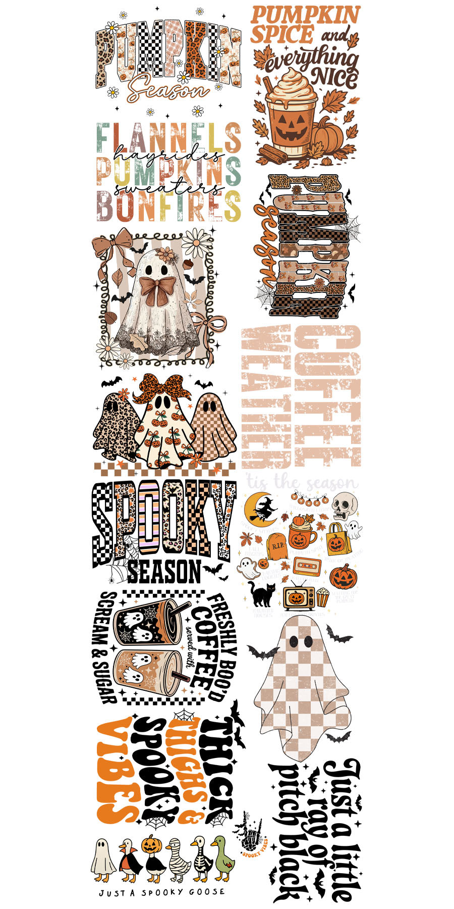 22"x72" Pre-Made Fall-O-Ween Gang Sheet