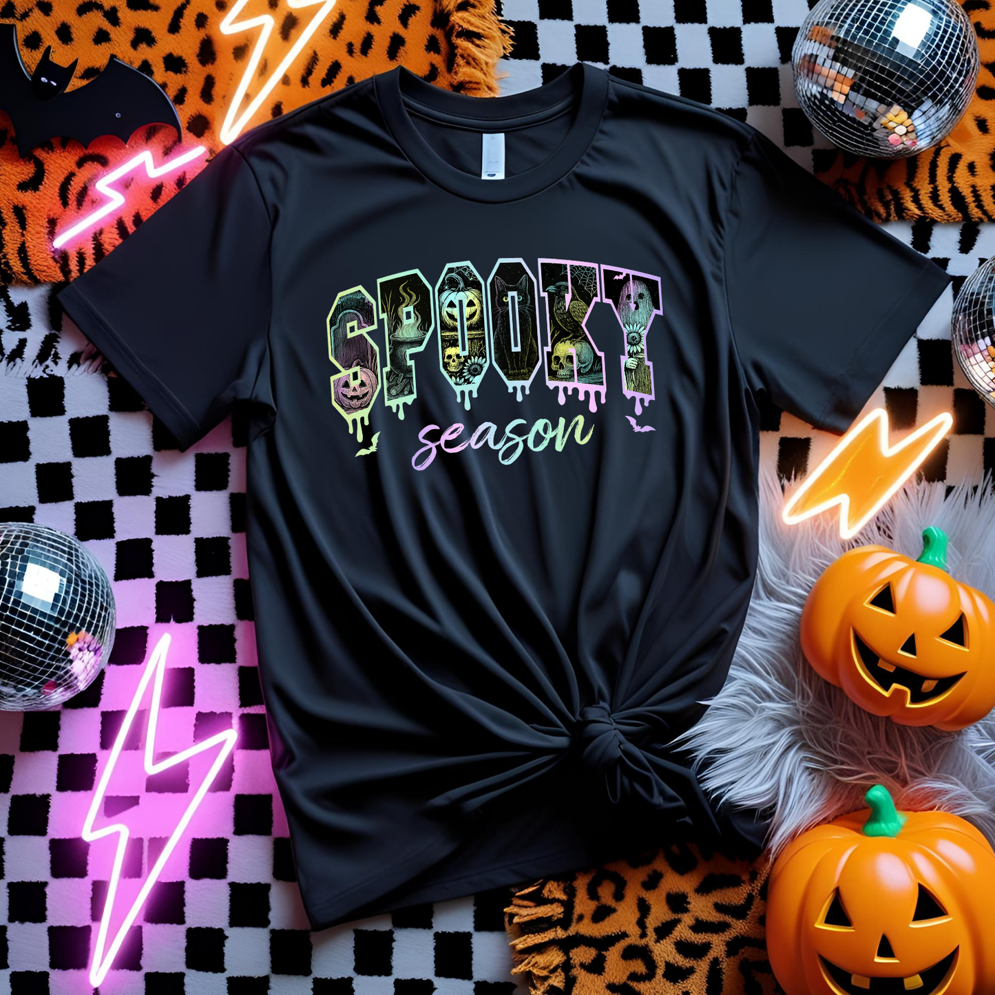 22"x72" Pre-Made Glowing Halloween Gang Sheet