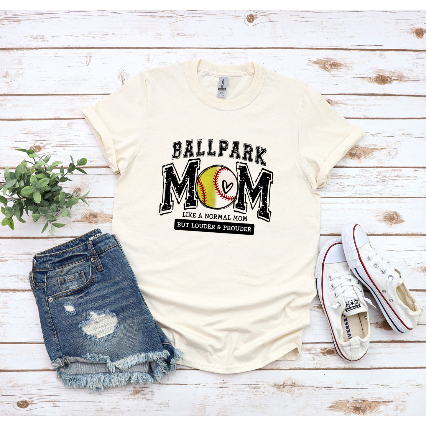 Loud Ballpark Mom Softball T-Shirt