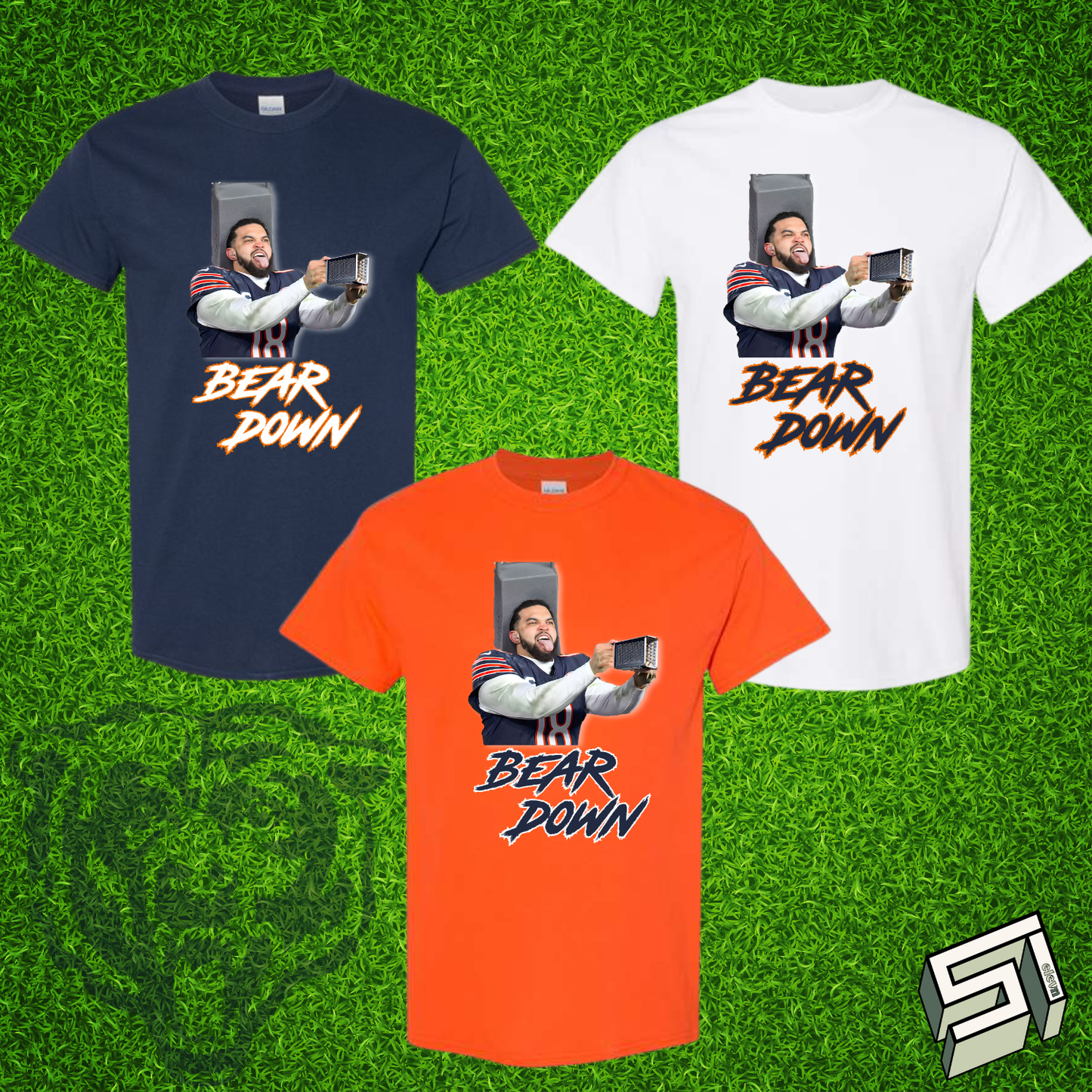 Bear Down Cheese Head Tee