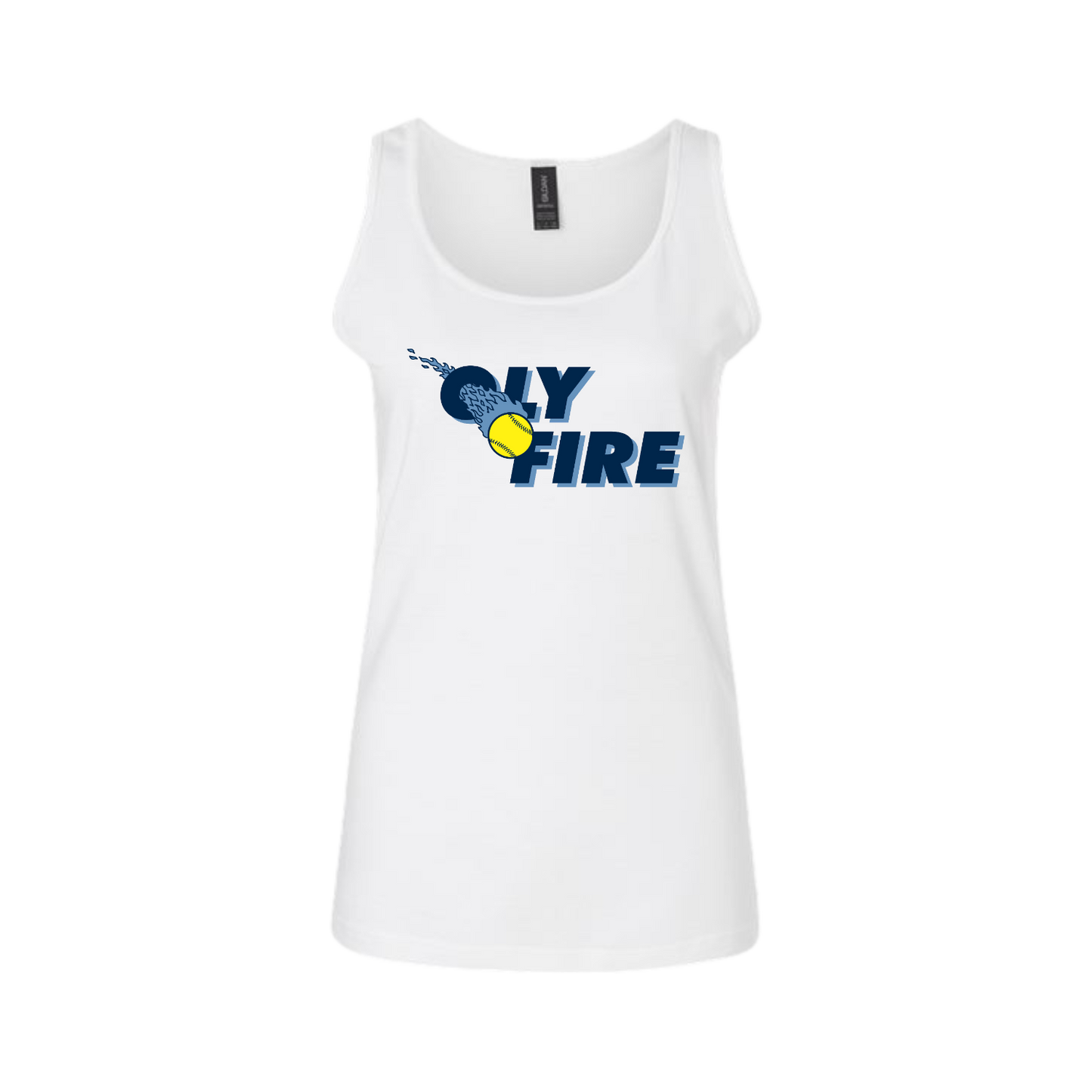 Oly Fire White Women's Tank