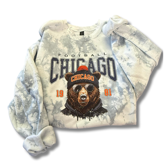 Chicago Bears Tie-Dyed Crewneck