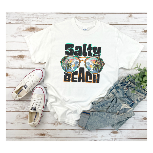 Retro Summer Salty Beach Oversized T-Shirt