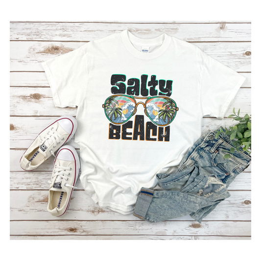Retro Summer Salty Beach Oversized T-Shirt