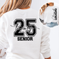 22"x72" Pre-Made Class of 2025 Senior Gang Sheet