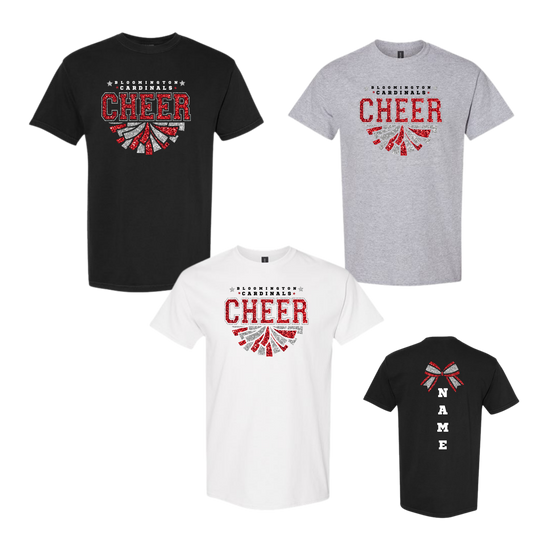 Glitter Pom Cardinals Cheer