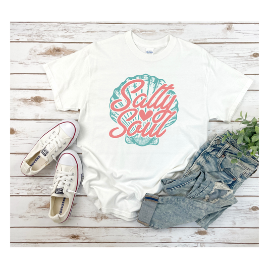 Retro Summer Salty Soul Oversized T-Shirt
