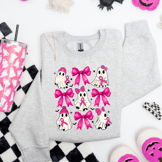 Breast Cancer Awareness Ghost Crewneck