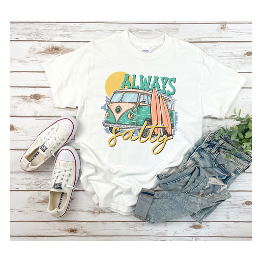Retro Summer Always Salty Oversized T-Shirt