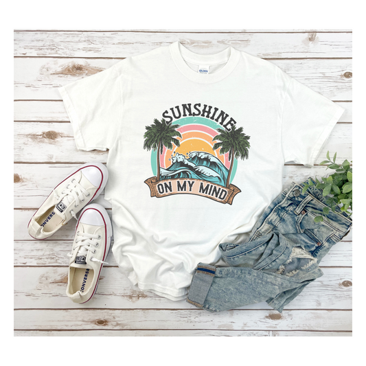 Retro Summer Sunshine On My Mind Oversized T-Shirt