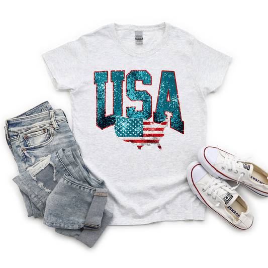 22"x72" Pre-Made 4th of July Glitter Gang Sheet
