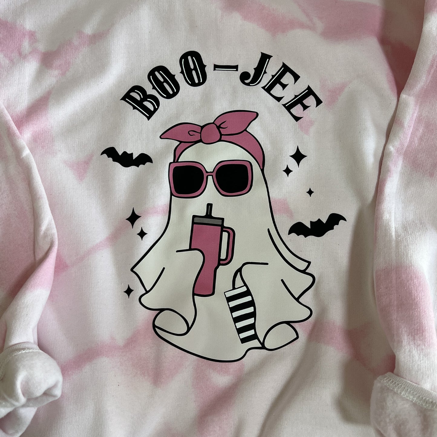 Pink Halloween Tie Dye Crewneck