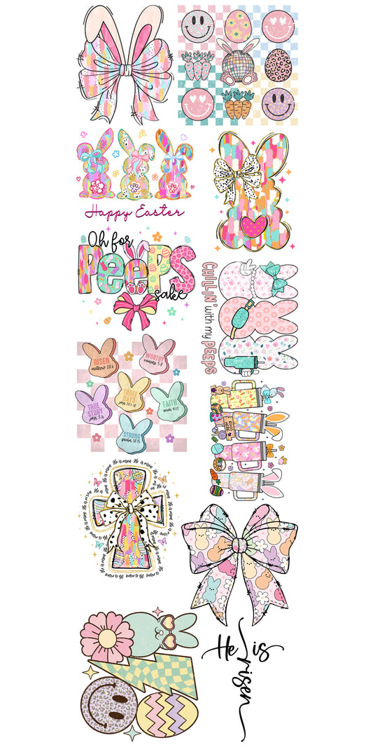 22"x72" Pre-Made Easter Gang Sheet