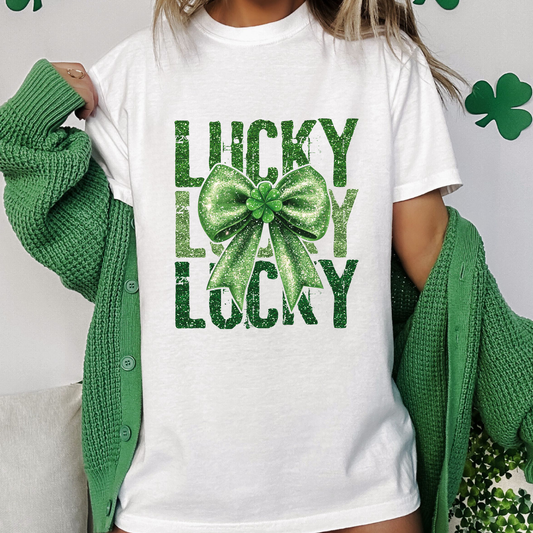 22"x72" Pre-Made St.Patrick's Day Faux Glitter Gang Sheet