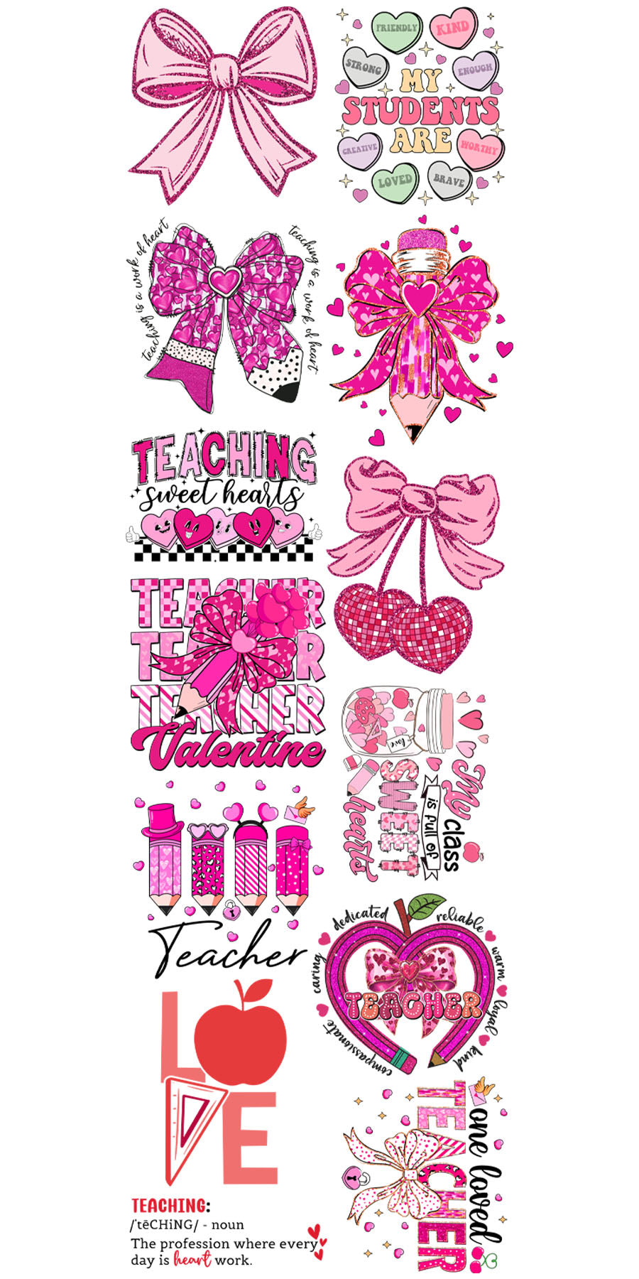 22'x72" Pre-Made Teacher Edition Valentine's Day Gang Sheet