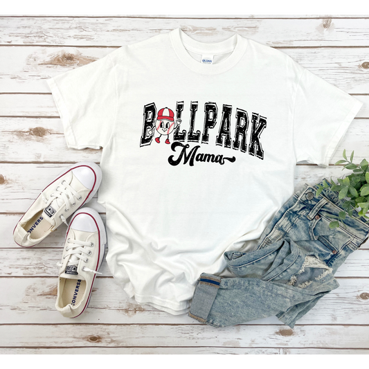 Vintage Ballpark Mama Softball T-Shirt